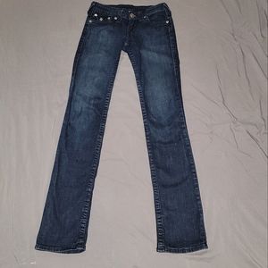 True Religion skinny straight stretch jeans.